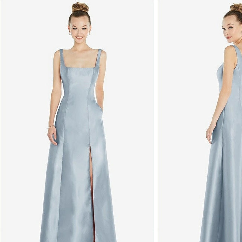 ALFRED SUNG Light Blue Maxi Dress